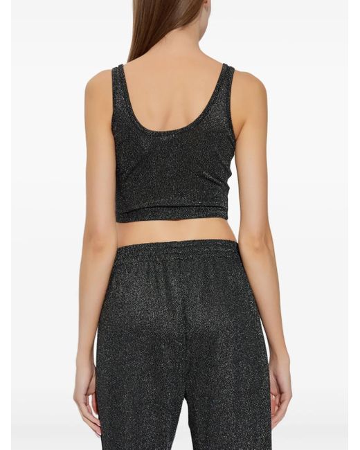 Adidas Black Lurex Sleeveless Top