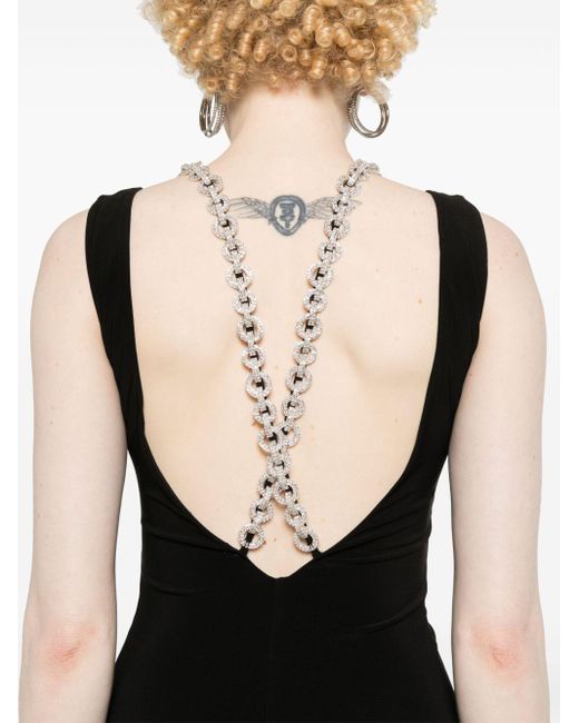 Crystal-embellished maxi dress Nissa en coloris Black