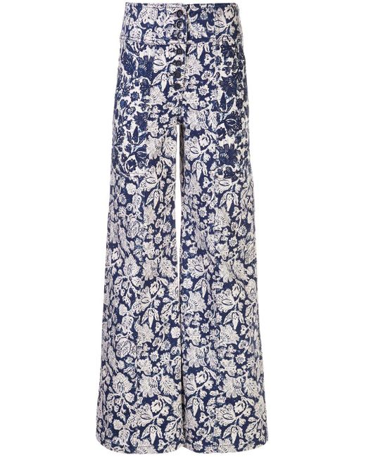 Womens Blue Greer Floral Print Jeans 