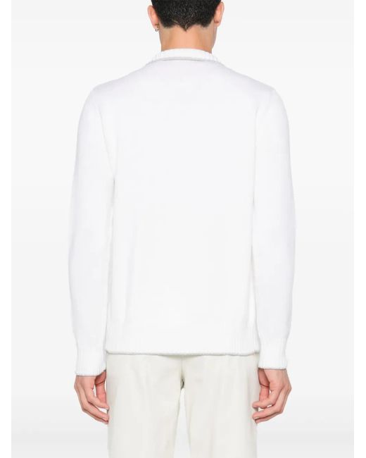 Eleventy Wollen Vest in het White voor heren