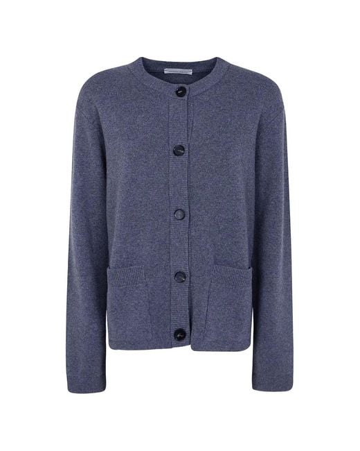 Liviana Conti Blue Button-Up Cardigan