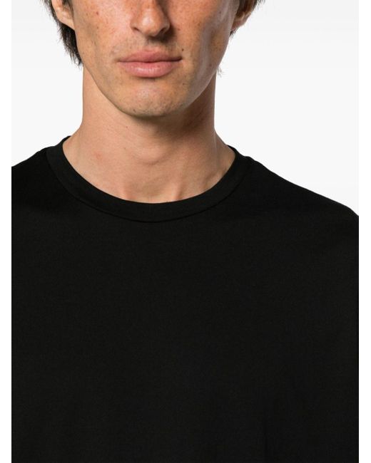 Roberto Collina Black Crew-neck Cotton T-shirt for men