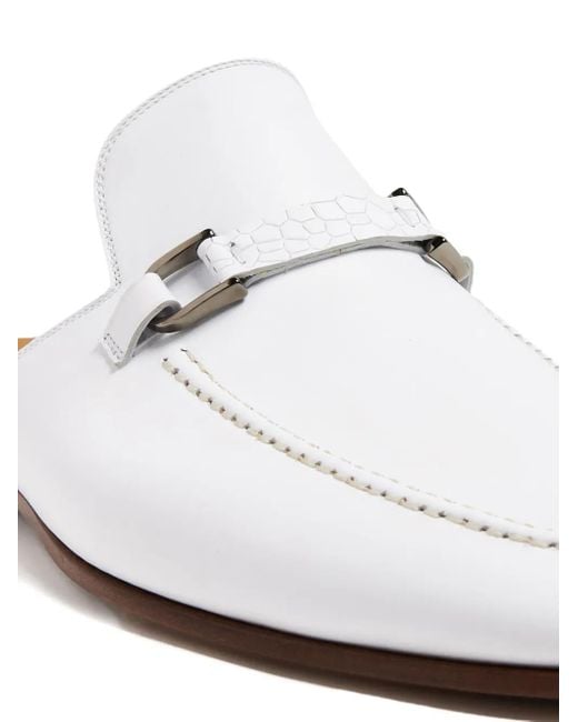 メンズ Magnanni Shoes Strap-detail Leather Mules White