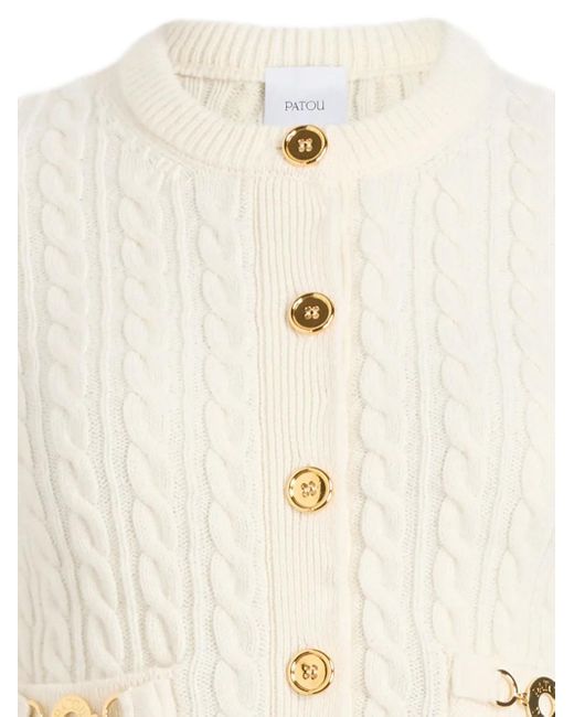 Patou Natural Cable Cardigan