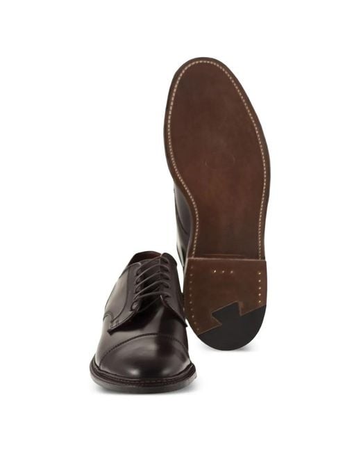 Alden Brown Cap-Toe Leather Derby Shoes for men