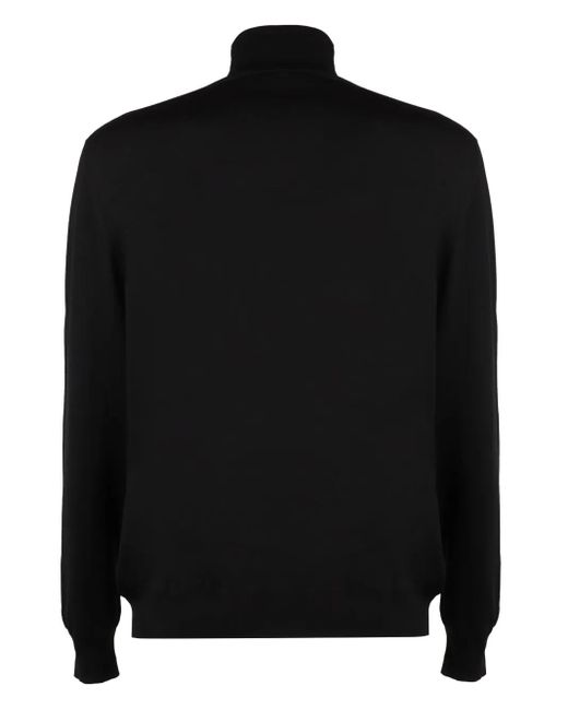 Kiton Black Wool Jumper for men