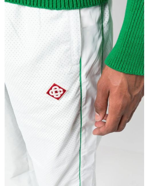 Casablanca White Logo-patch Track-pants for men