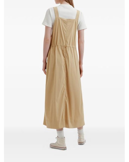 Chocoolate Natural Patch-Pocket Midi Dress