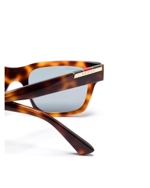 Gucci Blue Square-Frame Sunglasses