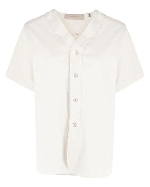 Fear Of God White Button-Up Short-Sleeved Shirt