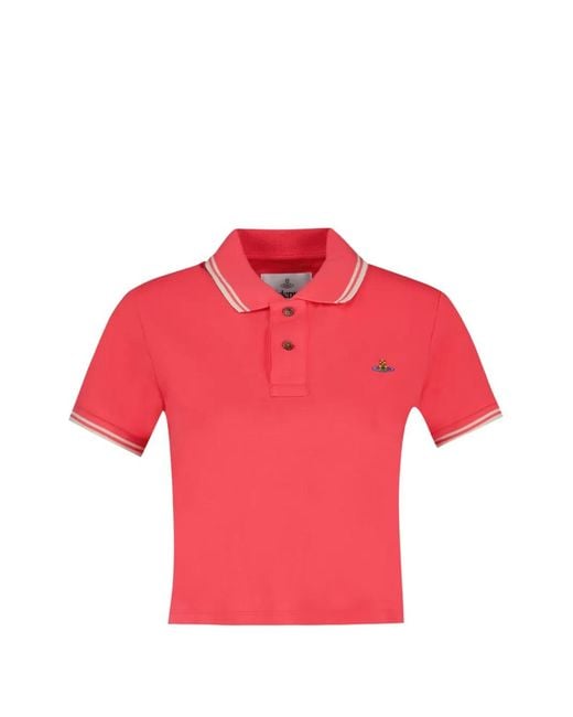 Vivienne Westwood Orb-Embroidered Short-Sleeve Polo Shirt