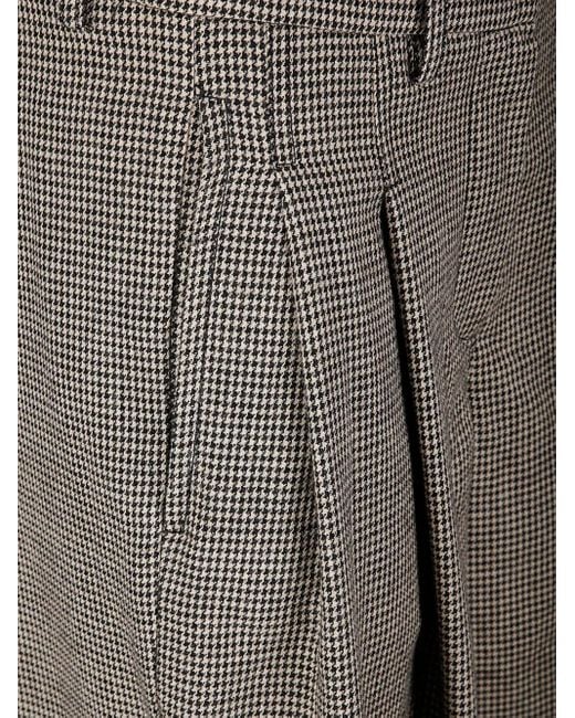 Jejia Gray Katherine Houndstooth Pleated Trousers