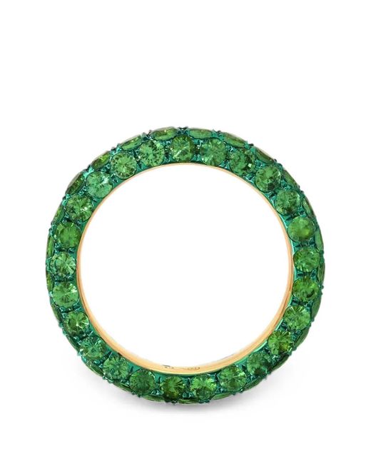 Graziela Green Tsavorite Three-Sided Ring