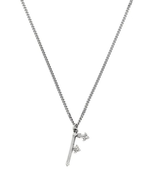 Emanuele Bicocchi Metallic Alphabet Pendant Necklace
