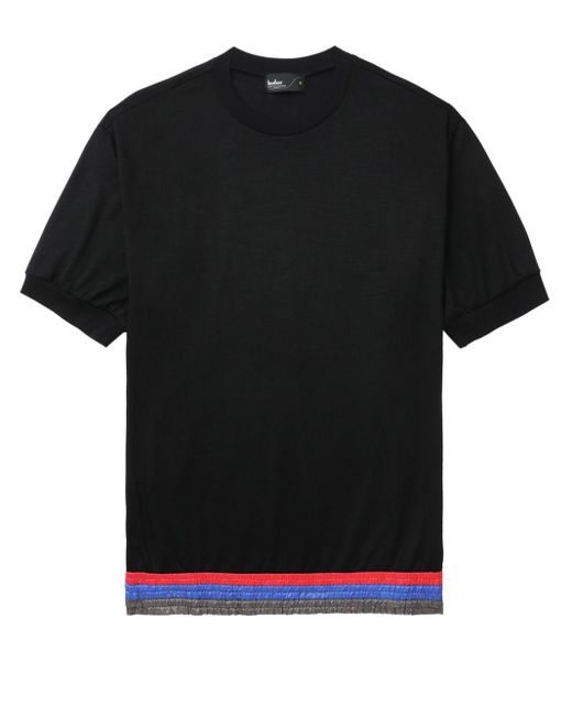 Camiseta con ribete en contraste Kolor de hombre de color Black