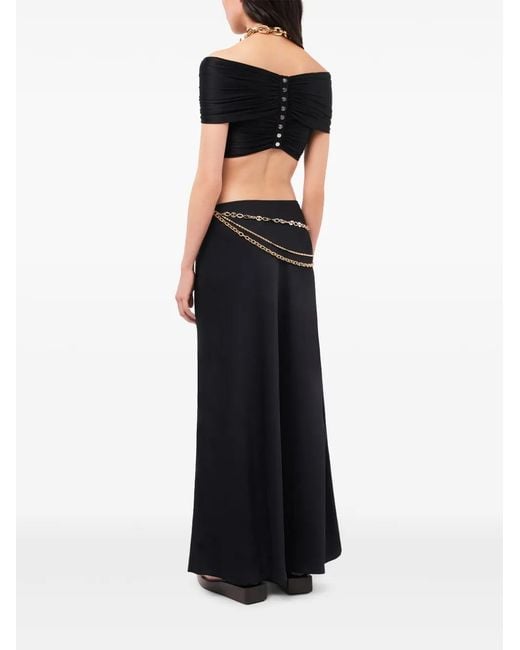 Rabanne Black Chain-Detail Maxi Skirt