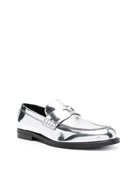 Gcds White Wirdo Reflective-Effect Loafers