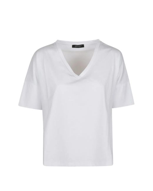 Aragona White V-Neck T-Shirt