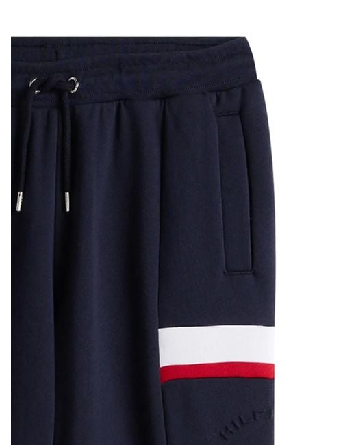 Tommy Hilfiger Blue Panelled Drawstring Trousers for men
