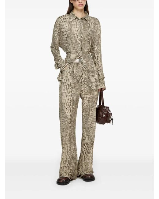 Acne Natural Printed Trousers