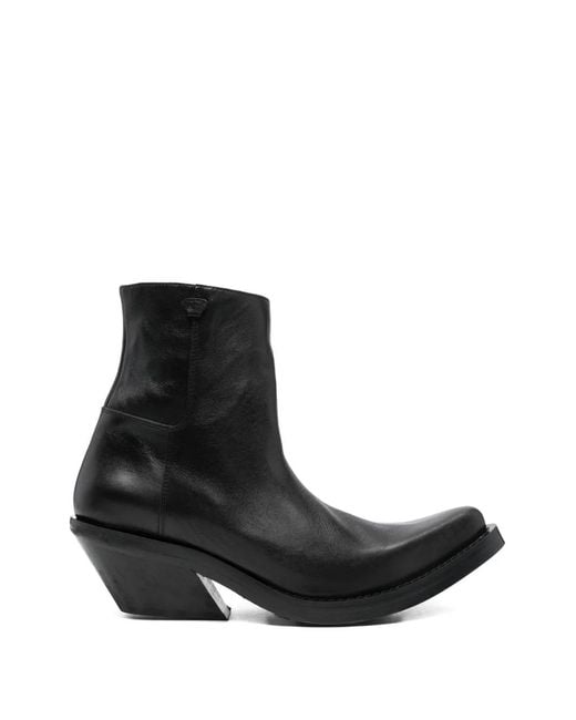 Egonlab Spike Leather Boots in Black for Men | Lyst