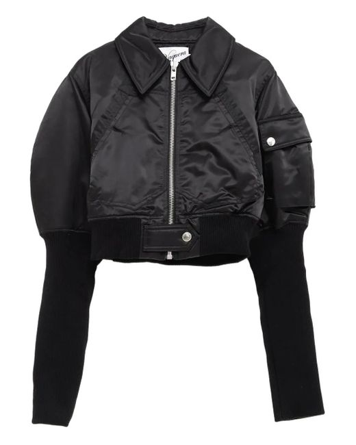 VAQUERA サテン ボンバージャケット Black