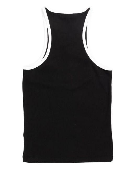 Sporty & Rich Black Ribbed Tank Top