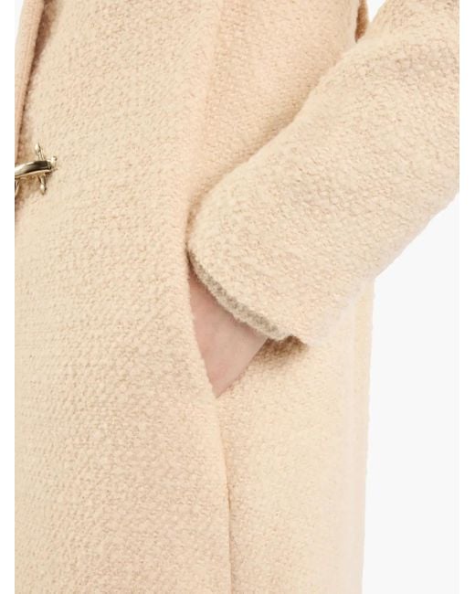 Fay Natural Toggle-Fastening Coat