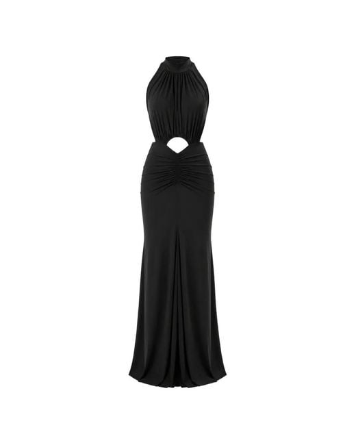 Amazuìn Black Mina Cut-Out Ruched Maxi Dress