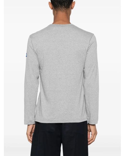 COMME DES GARÇONS PLAY Gray X The Artist Invader Pixelated-Appliqué T-Shirt for men