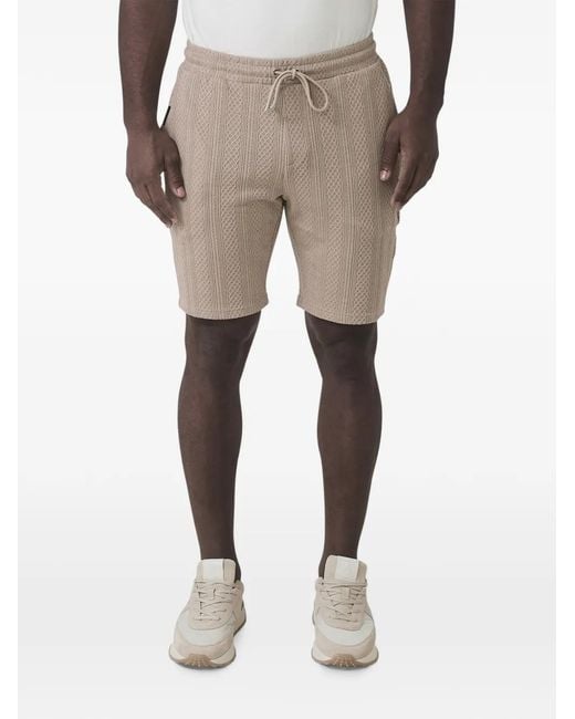Mauvais Natural Tanami Cable-Knit Drawstring Shorts for men