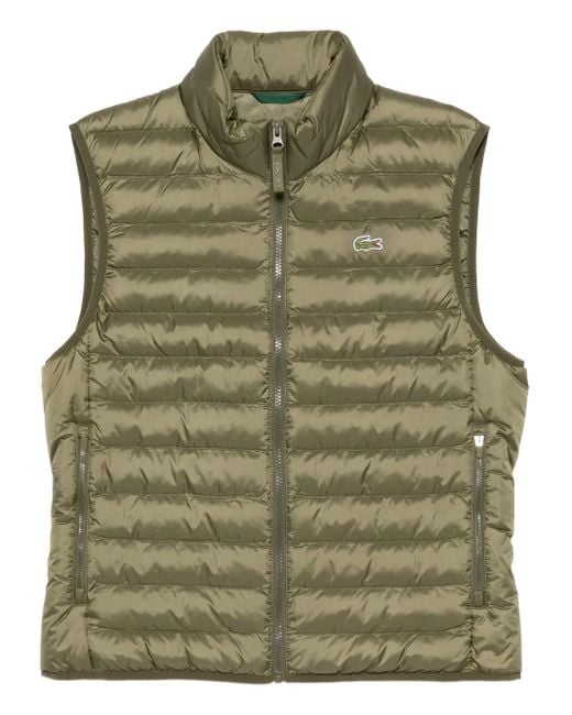 Chaleco acolchado con cremallera Lacoste de hombre de color Green