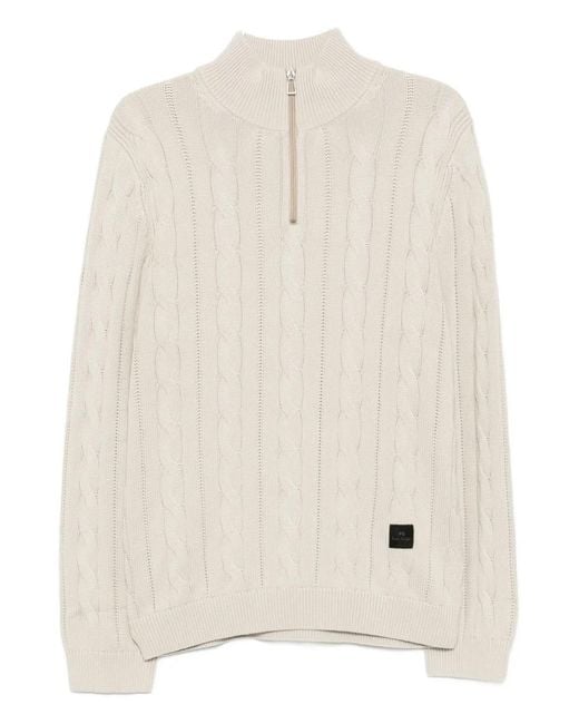 Paul Smith Natural Cable-Knit Jumper for men