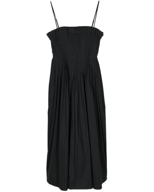 Staud Bella Midi-jurk in het Black
