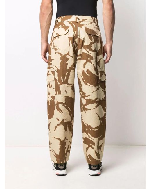 Paria Farzaneh Natural Camouflage-Print Cargo Trousers