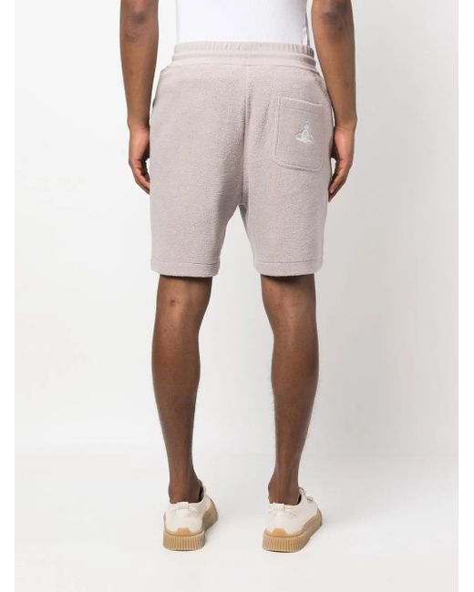 Vivienne Westwood Gray Drawstring-Waist Track Shorts for men