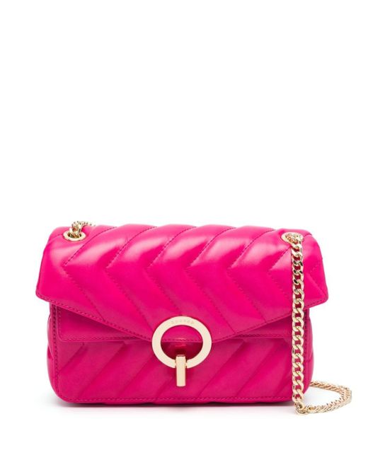 Sandro Pink Quilted Leather Bag