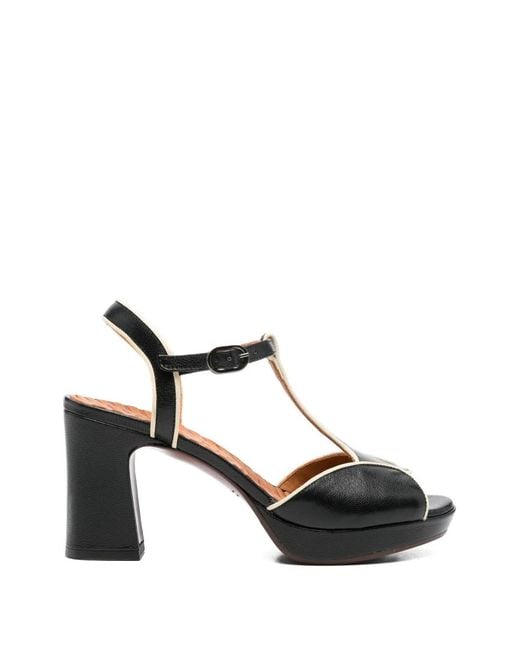 Chie Mihara Black Keduni T-Bar Platform Sandals