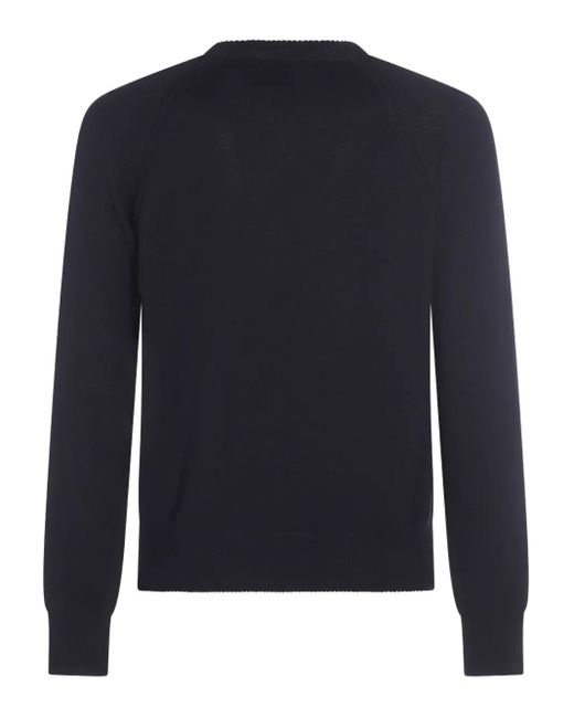 Vivienne Westwood Blue Embroidered Raglan-Sleeve Sweater for men