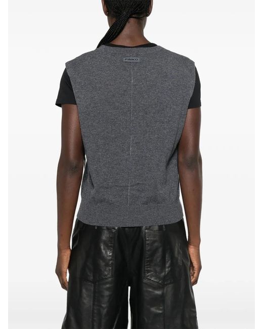 Pinko Gray Ärmelloser Pullunder