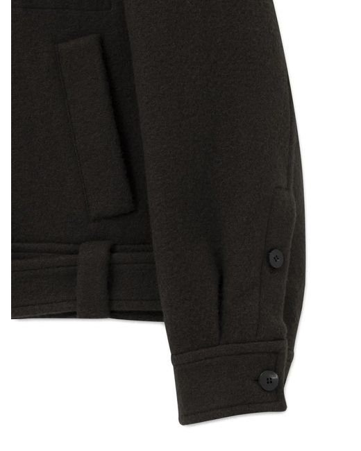 Wooyoungmi Black Logo Belt Jacket for men