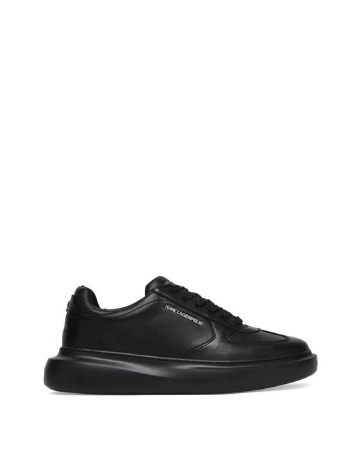 Karl Lagerfeld Black Platform-Sole Sneakers for men