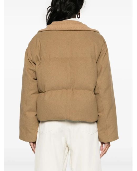 Totême  Brown Gefütterte Jacke Aus Filz