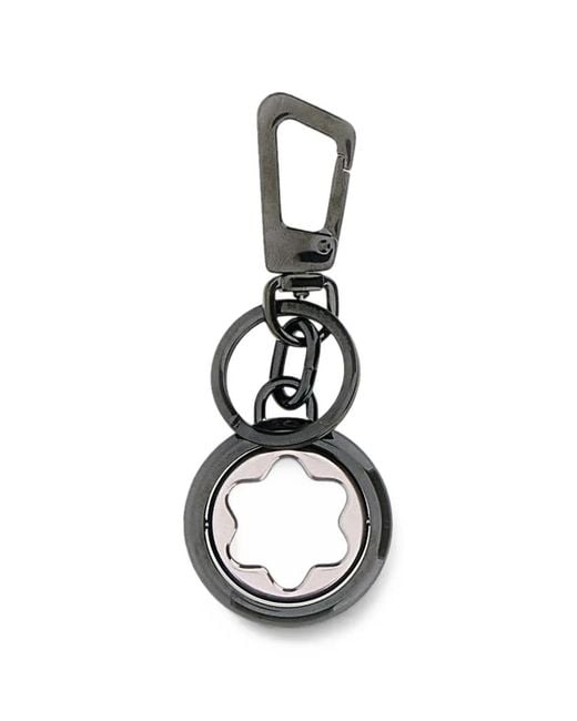 Montblanc White Logo-Charm Keyring for men