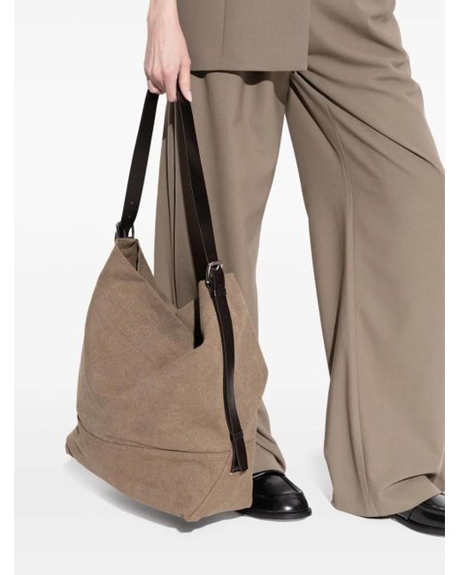Lemaire Brown Canvas Tote Bag