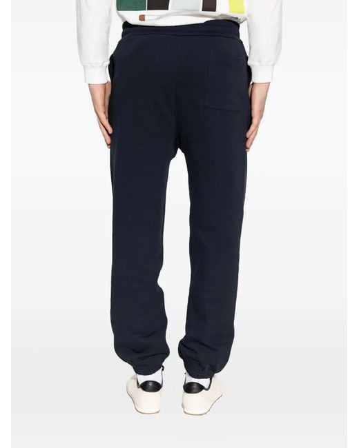 Jil Sander Blue Drawstring-Embroidered Track Pants for men