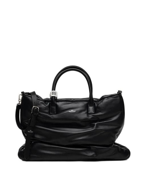 Maison Mihara Yasuhiro Black "Pucker" Puffer Tote Bag