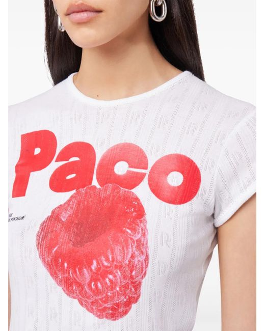 Rabanne Pink Printed T-Shirt
