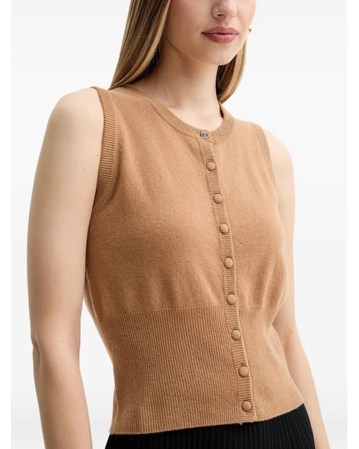 Fracomina Black Buttoned Wool Knitwear