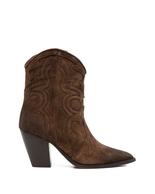 Botas Con Motivo Julie Dee de color Brown